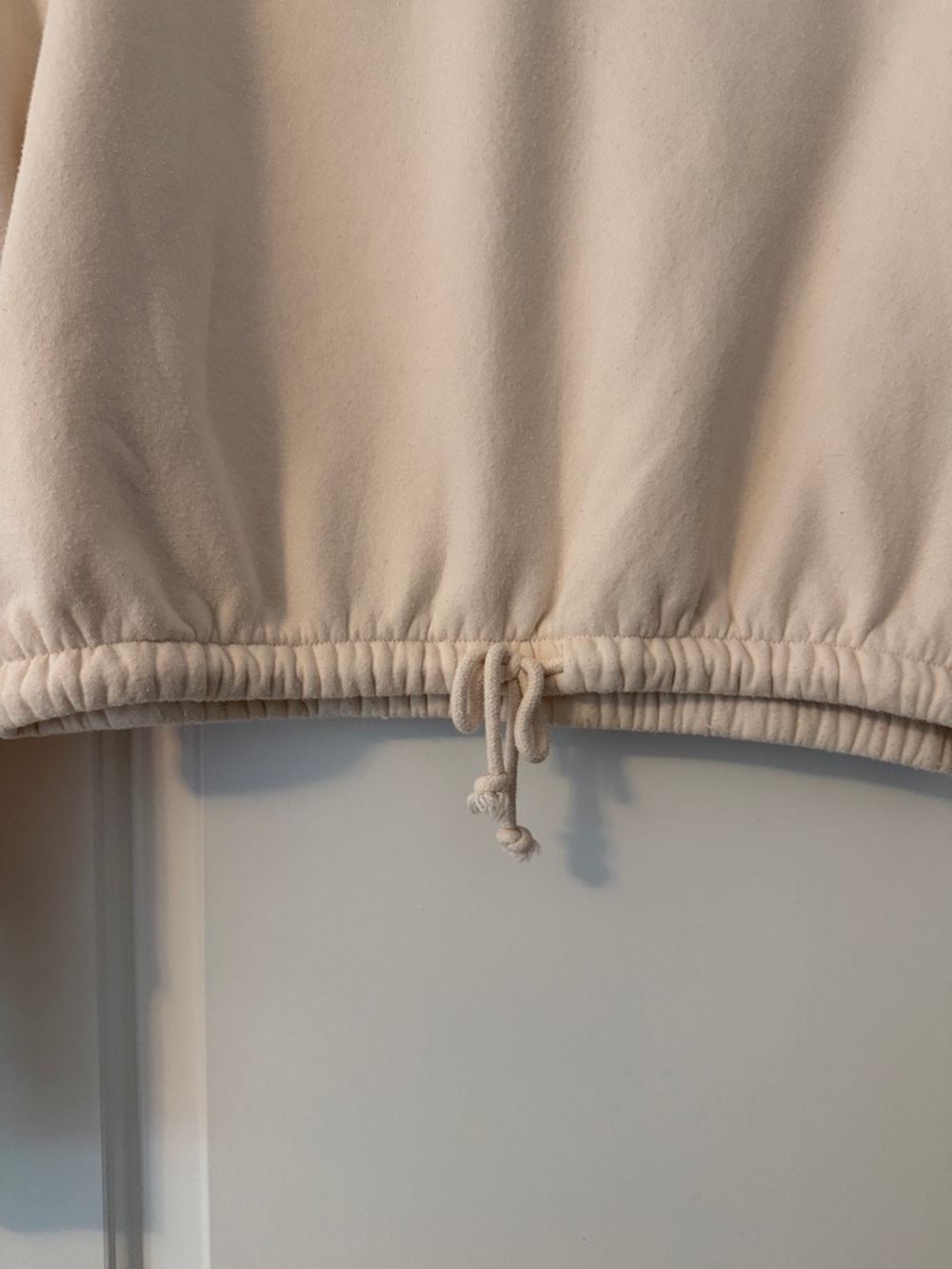H&M Cream Drawstring Cropped Sweatshirt - Picture 2 of 5